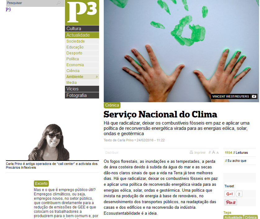 Serviço Nacional do Clima – Carla Prino (Público Online)