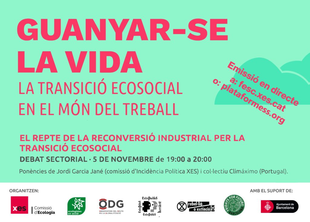 5Nov | Ganhar a vida: transição ecossocial e trabalho | debate em catalão